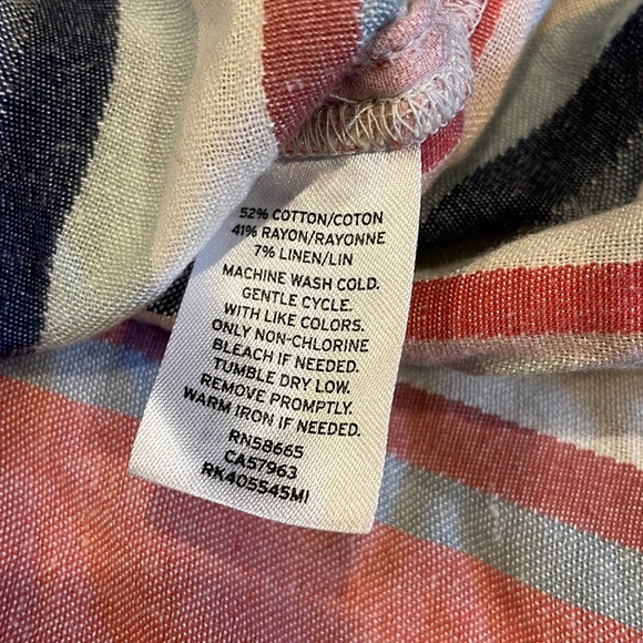 Susina ruffle sleeve multi color stripe blouse - Picture 8 of 8